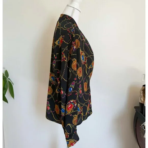 Vintage Marlis Silky Women's Shirt – 1980s-90s - Picture 4 of 13